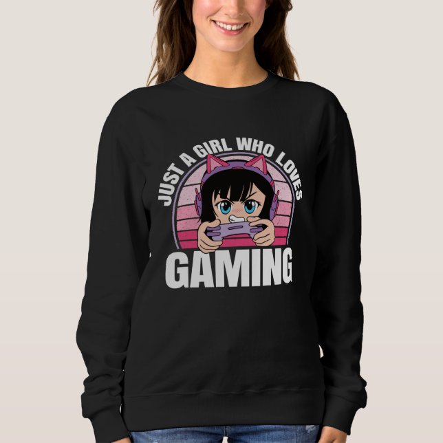 Moletom Apenas Uma Garota Que Ama Video Game  Gamer (Frente)