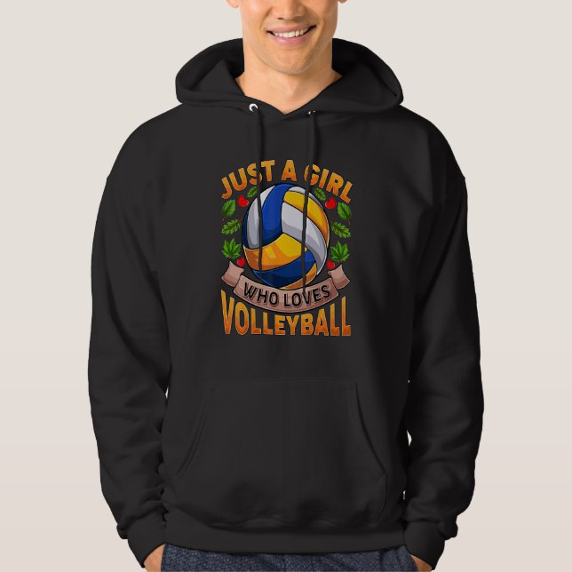 Moletom Apenas Uma Garota Que Ama Voleibol Para G (Frente)