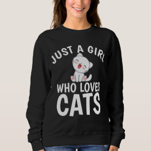 MOLETOM APENAS UMA MENINA QUE ADORA CAÇAS DE GATO