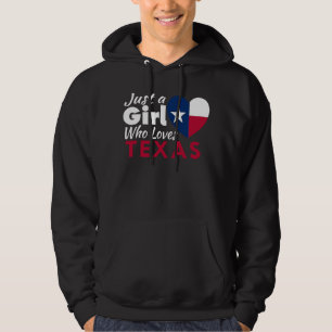 Moletom Apenas Uma Menina Que Ama A Bandeira Texana Do Tex