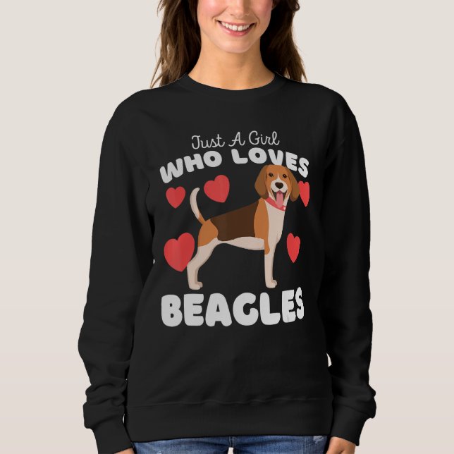 Moletom Apenas Uma Menina Que Ama Beagles Cute Dog Beagle (Frente)