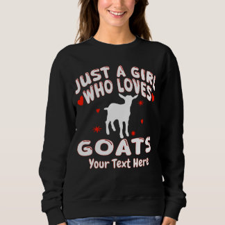 Moletom Apenas Uma Menina Que Ama Cabras Personalizado