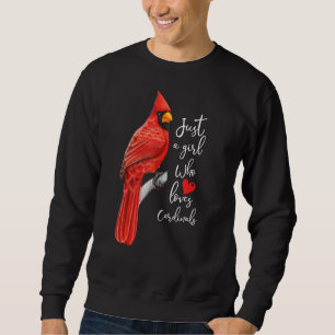Moletom Apenas Uma Menina Que Ama Cardinals Watercolor Car