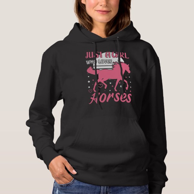 Moletom Apenas Uma Menina Que Ama Cavalos 2 (Frente)