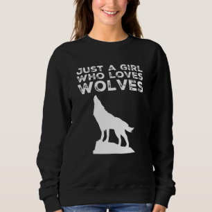 Moletom Apenas Uma Menina Que Ama design de Lobos