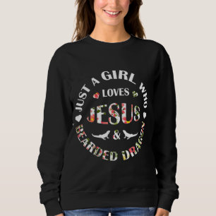 Moletom Apenas Uma Menina Que Ama Jesus E Arbordou O Dragã