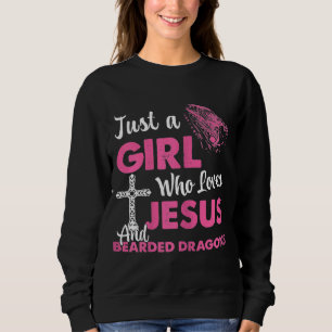 Moletom Apenas Uma Menina Que Ama Jesus E Dragões Cardeado