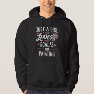 Moletom Apenas Uma Menina Que Ama Koalas E Pintura De Mulh