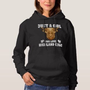 Moletom Apenas Uma Menina Que Ama O Bovinos Escoceses Da H