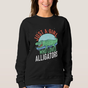 Moletom Apenas Uma Menina Que Ama O Crocodilo De Alligador