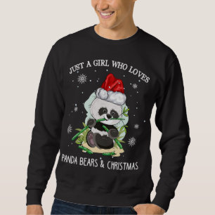 Moletom Apenas Uma Menina Que Ama Pandas E Natal