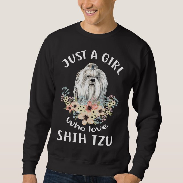 Moletom Apenas Uma Menina Que Ama Shih Tzu Shih Tzu Girl F (Frente)