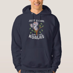 Moletom Apenas Uma Menina Que Ama Urso Koala Pai Mãe Menin