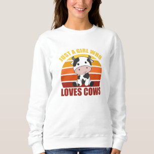 Moletom Apenas Uma Menina Que Ama Vacas Doces