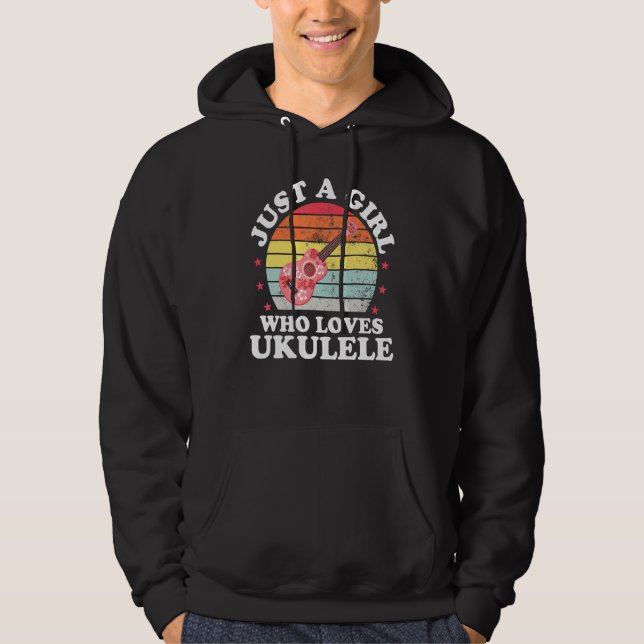 Moletom Apenas Uma Menina Ukulele Jogadora Mãe Mulheres Us (Frente)
