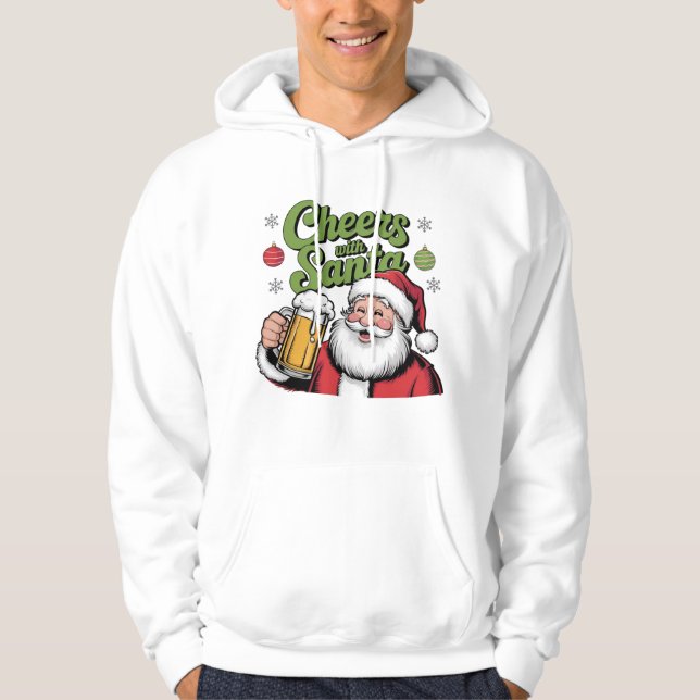 Moletom aplausos com papai noel de natal fofo de designs (Frente)