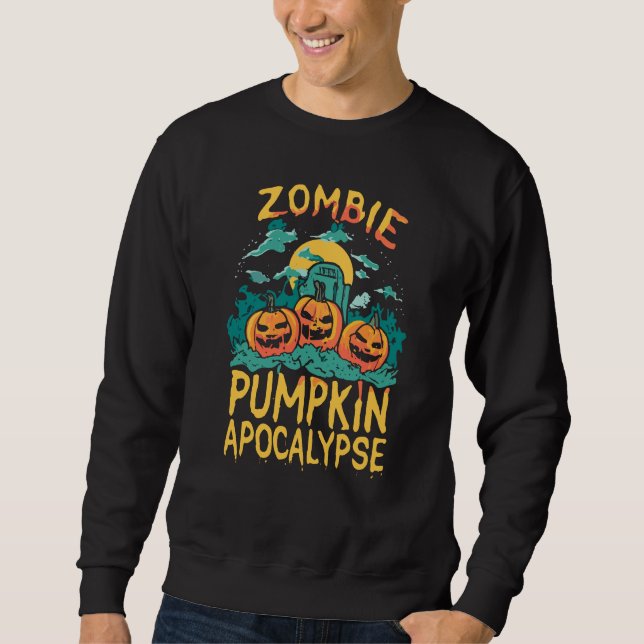 Moletom Apocalypse de Zombie Pumpkin (Frente)