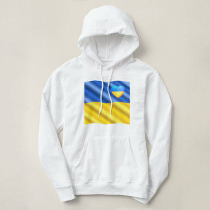 Moletom Apoiar a Ucrânia Hoodie Ucraniana Flag Heart