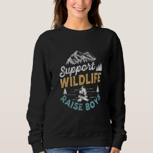 Moletom Apoie os Wildlife Raise Boys Mãe Pais Pais