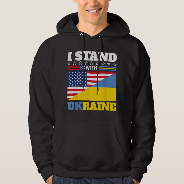 Moletom Apoio Eu Estou Com a Ucrânia Americana Ucraniana F (Frente)
