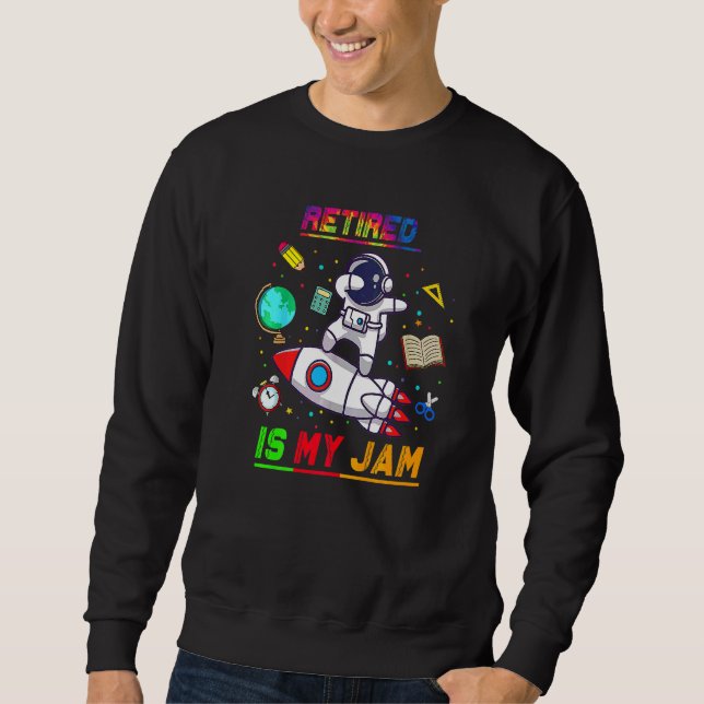 Moletom Aposentado É Minha Música Astronauta De Volta à Es (Frente)