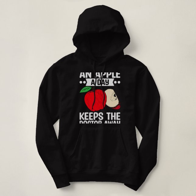 Moletom Apple A Day Mantém O Médico Longe Da Fruta (Frente do Design)
