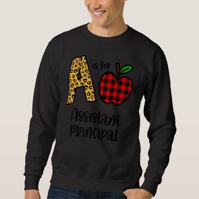 Moletom Apple A Is For Assistant Principal Back To School (Frente)
