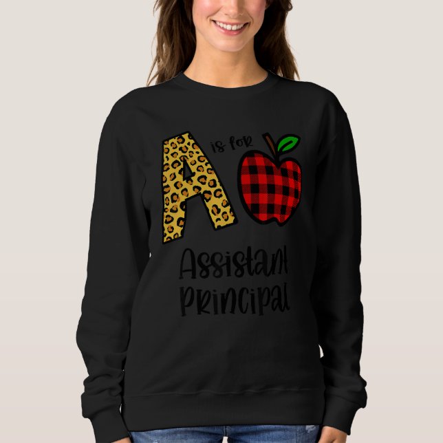 Moletom Apple A Is For Assistant Principal Back To School (Frente)