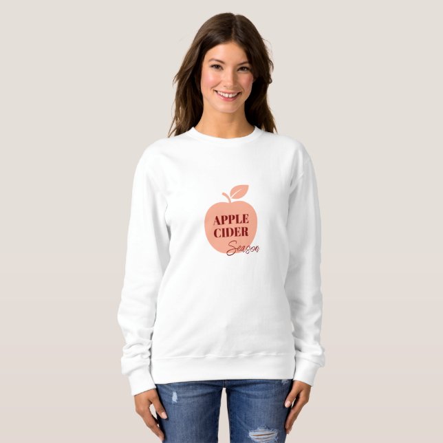 Moletom Apple Cider Women's T-Shirt – Cozy Autumn Minimal  (Frente Completa)