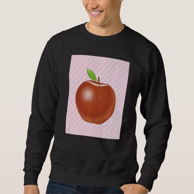 Moletom Apple Fruta Comida Vegan Vitaminas Fruta Apple (Frente)