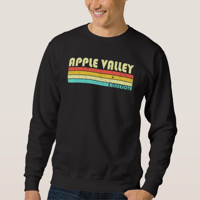 Moletom Apple Valley Mn Minnesota City Home Roots Retro 80 (Frente)
