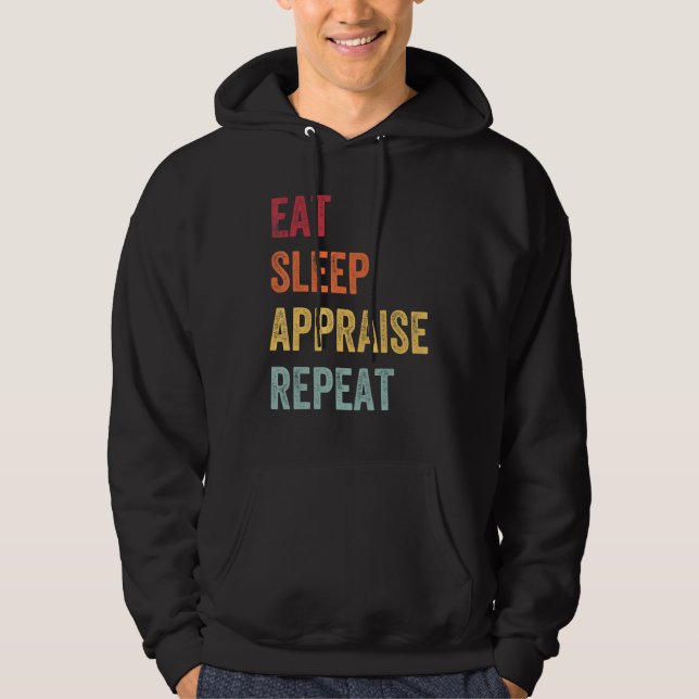 Moletom Appraiser Eat Sleep Appraise Repeat Real Estate Ap (Frente)