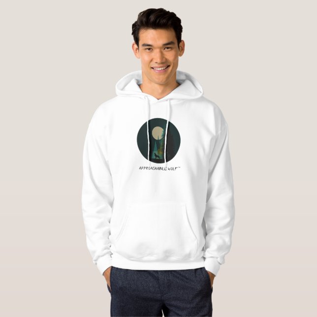 Moletom Approachable Wolf Hoodie by JHT: Approachable Wolf (Frente Completa)