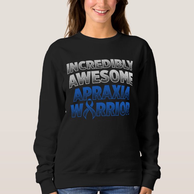 Moletom Apraxia Awareness Survivor Awesome Warrior (Frente)