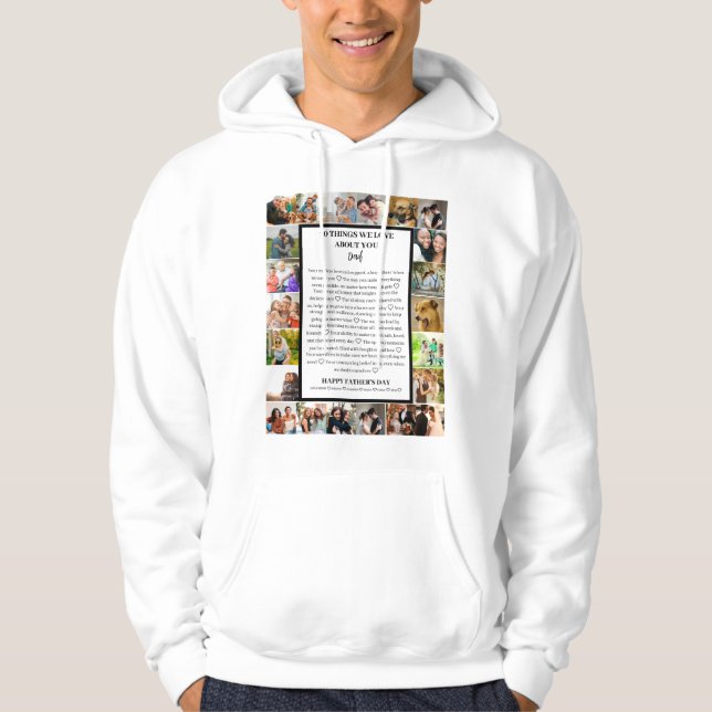 Moletom apreciação do pai | Colagem de fotos do dia de os  (Frente)