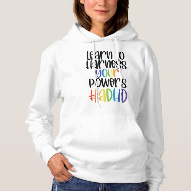 Moletom Aprenda a aproveitar o elegante Hoodie feminino (Frente)