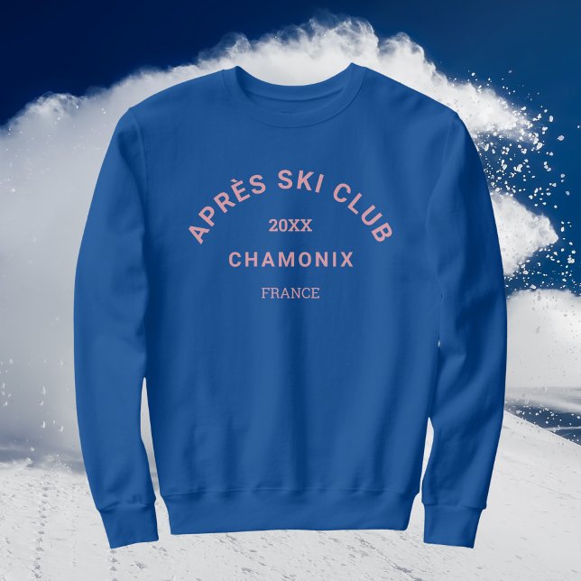 Moletom Après Ski Club Winter Pink Ski Resort Crest Womens (Criador carregado)