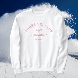 Moletom Après Ski Club Winter Pink Ski Resort Crest Womens