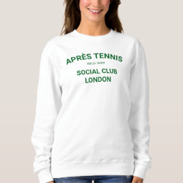 Moletom Après Tennis Club Player Team Green White Girls