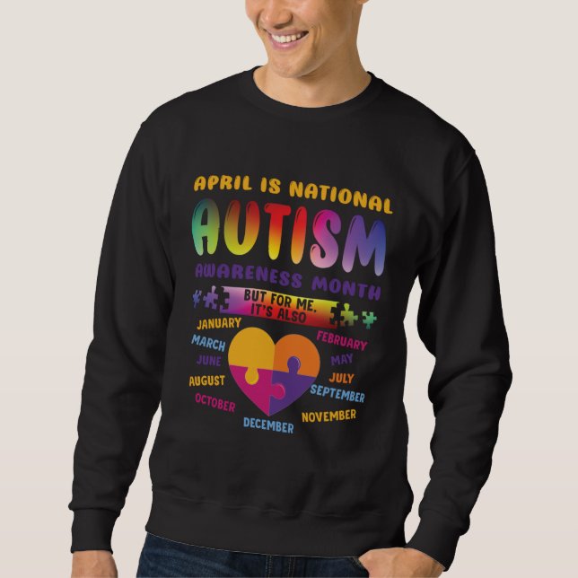 Moletom April Is National Autism Awareness Autism Mom Auti (Frente)