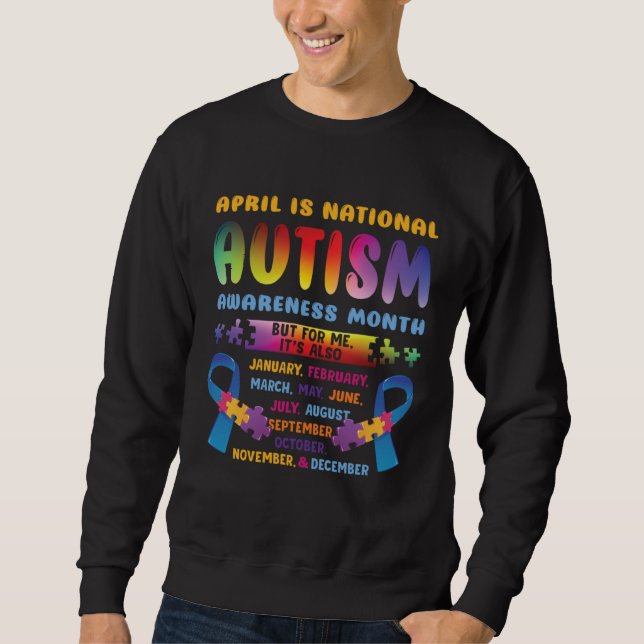 Moletom April Is National Autism Awareness Autism Mom Auti (Frente)