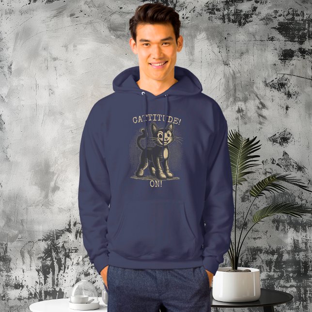 Moletom Aproxima-Te! - Vintage Cat Hoodie (Criador carregado)