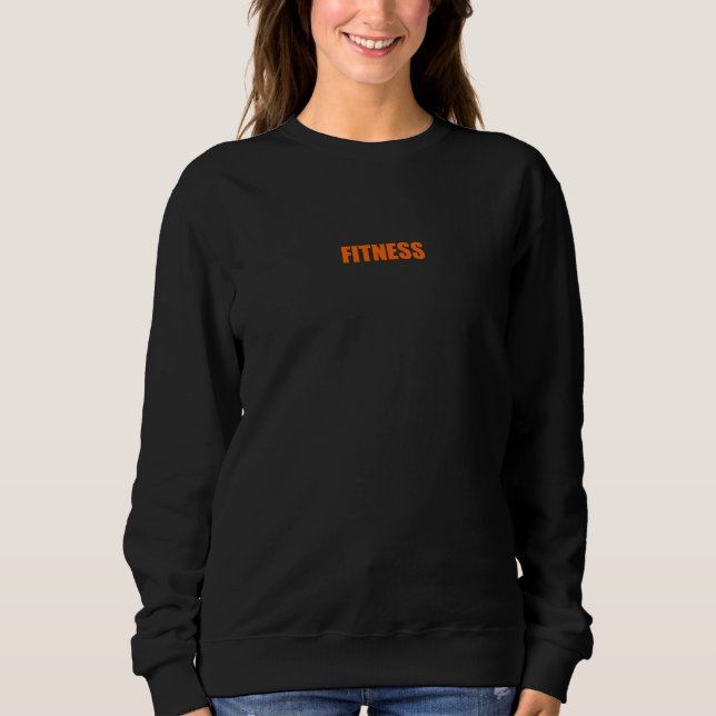 Moletom Aptidão Simples Moderno Laranja Ginásio Treino Let (Frente)