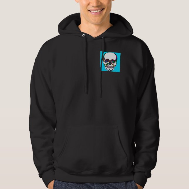 Moletom Aqua Anatômico Açúcar Crânio Mártico Hoodies (Frente)