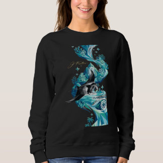 Moletom “Aqua Elegance – Manta Ray Flow Sweatshirt”