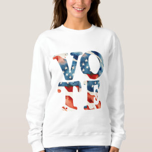 Moletom Aquarela bandeira americana voto eleitor direitos
