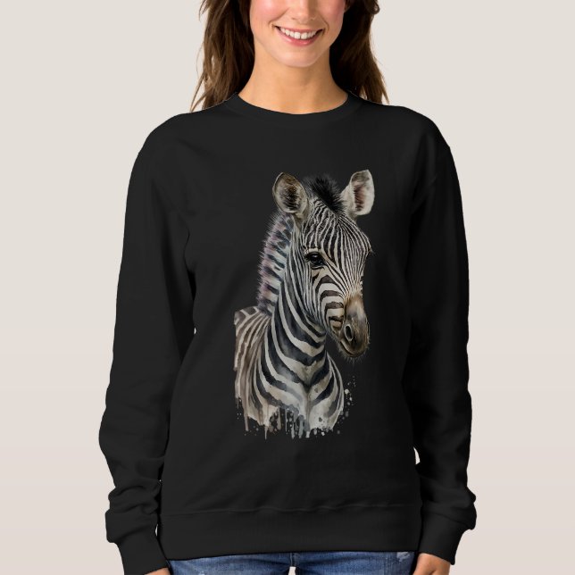 Moletom Aquarela de Zebra (Frente)
