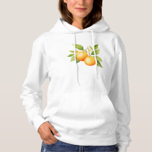 Moletom Aquarela Laranja Com Flor