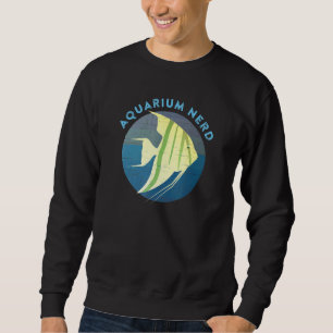 Moletom Aquarium Nerd Angelfish Retro Vintage Style Freshw