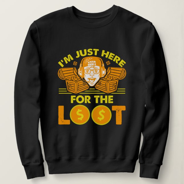 Moletom Aqui para o Loot - Design de jogos (Frente do Design)